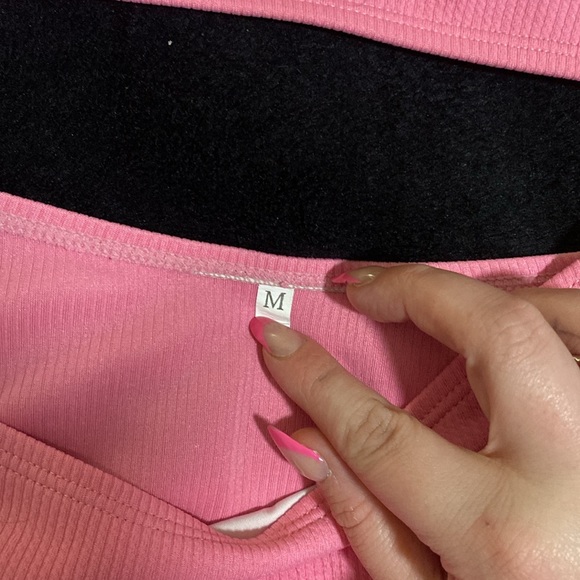 Pink ribbed bikini - Picture 3 of 4